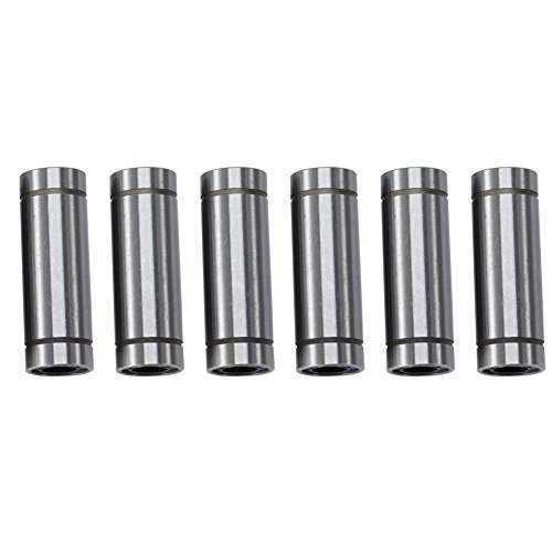 6-teilige LM8LUU-Lager 8 * 15 * 45 mm (0,31 * 0,59 * 1,77 Zoll) Langes Linearkugellager für 8 mm Stab-3D-Drucker-CNC-Teile von Oumefar
