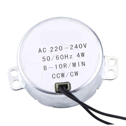 CW/CCW Permanentmagnet-Synchronmotor 4W Elektrischer Getriebemotor 1Pc 220-240V AC Synchronmotor Solide Hohe Zuverlässigkeit für elektrische Lüfter Industrie(8-10RPM) von Oumefar