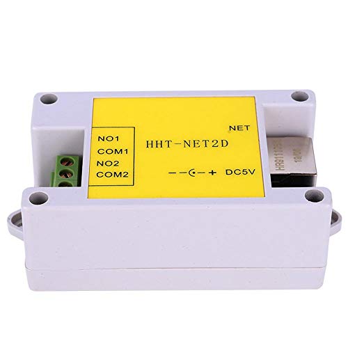 IP-Netzwerkrelaismodul 2-Kanal-IP-Netzwerkrelais-Switch-Modul Fernbedienung DC5V HHT-NET2D für Smart Home Control von Oumefar