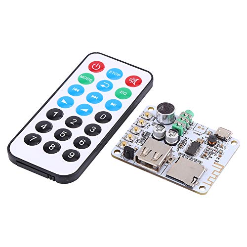 Neuer Bluetooth-Audio-Receiver, Mikrofon, USB, TF, FM, MP3-Decoder, 4 Modi, Karte Verstärker, Player für MP3, WMA WAV, FLAC (Bluetooth Audio Receiver Board + Remote Control) von Oumefar