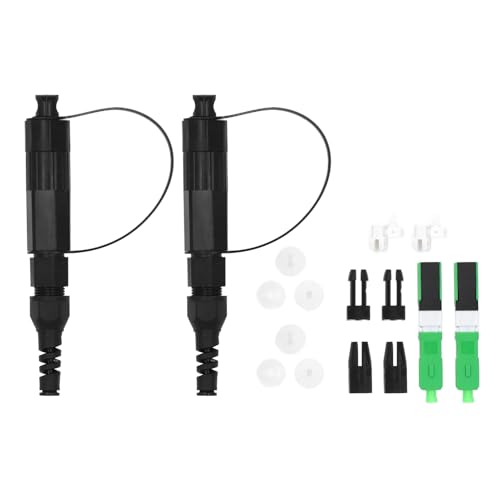 Oumefar 2er-Set Glasfaserkoppler, Tragbarer PEI-Mini-Fast-SC-Glasfaseranschluss für Rechenzentren, Zum Verbinden von Glasfasern und Zur Telekommunikation Oumefar 2er-Set Glasfaserkoppler, Tragbarer PEI-Mini-Fast-SC-Glasfaseranschluss für Rechenzentren, Zum Verbinden von Glasfasern und Zur Telekommunikation von Oumefar