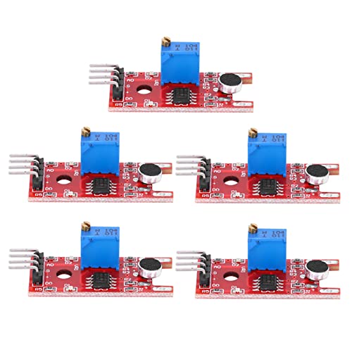 Oumefar 5-teiliges Mikrofon IC KY-038 Schallsensormodul Professioneller Schallverstärker für Maschinenausrüstung von Oumefar