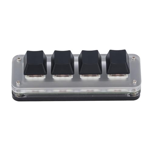 Oumefar Benutzerdefinierte Mini-Tastatur, Staubdichter Kabelgebundener Roter Schalter, Mechanische Mini-Tastatur mit 4 Tasten für das Büro Oumefar Benutzerdefinierte Mini-Tastatur, Staubdichter Kabelgebundener Roter Schalter, Mechanische Mini-Tastatur mit 4 Tasten für das Büro von Oumefar