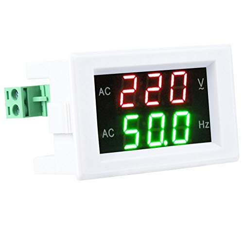 Oumefar Generator Dual Display LED-Detektor Digitaler AC-Monitor Anzeigetafel Amperemeter Voltmeter Frequenzmesser Testwerkzeug Stromerfassungstransformator(Weiß) von Oumefar