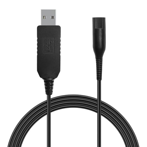 Oumida 12V Ladekabel für Braun Rasierer Series 9 8 7 6 5 3 1 & Silk-epil 9 7 5 Adapter Netzeil Typ 492 5544 5542 Auflade Kabel für Braun S1 S5 S6 S7 S8 S9 Netzkabel Trimmer Shaver Charger (Schwarz) von Oumida