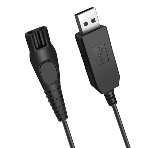 Oumida 15V HQ8505 Rasierer LadeKabel für Philips Series 9000 5000 7000 Oneblade-Pro at HQ MG BG HC PT BT Aquatouch Depilador BodyGroome Shaver Charger Kabel (Schwarz) von Oumida