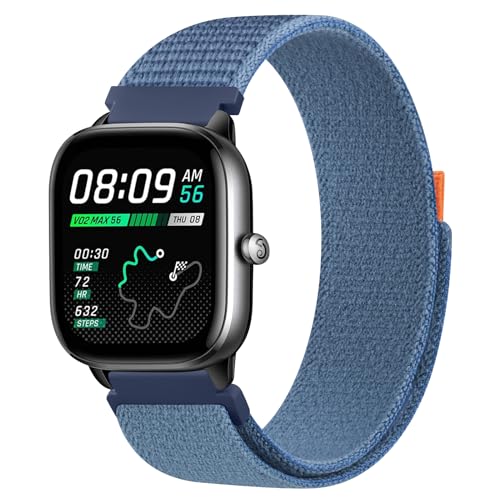 Oumida 20mm Armband für Amazfit GTS 4 Mini Armbänder/Amazfit GTS 2 Mini/GTS 2/GTS 2e / GTS 3 / GTS 4, Buntes Klettverschluss Nylon Ersatzarmband für Amazfit Bip 3/Bip 3 Pro/Bip S/Bip U Pro/GTR 42mm von Oumida