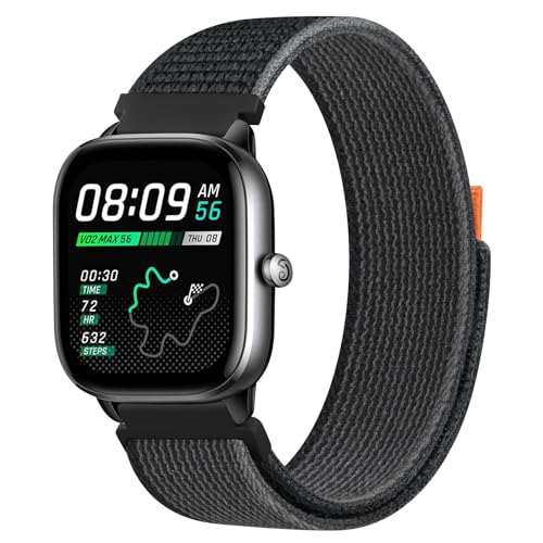 Oumida 20mm Armband für Amazfit GTS 4 Mini Armbänder/Amazfit GTS 2 Mini/GTS 2/GTS 2e / GTS 3 / GTS 4, Buntes Klettverschluss Nylon Ersatzarmband für Amazfit Bip 3/Bip 3 Pro/Bip S/Bip U Pro/GTR 42mm von Oumida