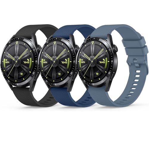 Oumida 3 Stück Armband für Huawei Watch GT 4 46mm / GT 3 / GT3 Pro / GT2, 22mm Silikon Uhrenarmband, Hochwertiges Wasserdichtes Ersatzarmband Oumida 3 Stück Armband für Huawei Watch GT 4 46mm / GT 3 / GT3 Pro / GT2, 22mm Silikon Uhrenarmband, Hochwertiges Wasserdichtes Ersatzarmband von Oumida