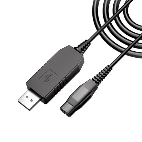Oumida 4.3V A00390 Ladekabel für Rasierer Philips One Blade QP2721 QP2821 QP2520 QP2620 MG3720 MG3730 MG5720 MG5730 BT3206 BT3208 BT405 QT4000 Beard Trimmer Ladekabel, Shaver OneBlade Kabel (Schwarz) Oumida 4.3V A00390 Ladekabel für Rasierer Philips One Blade QP2721 QP2821 QP2520 QP2620 MG3720 MG3730 MG5720 MG5730 BT3206 BT3208 BT405 QT4000 Beard Trimmer Ladekabel, Shaver OneBlade Kabel (Schwarz) von Oumida