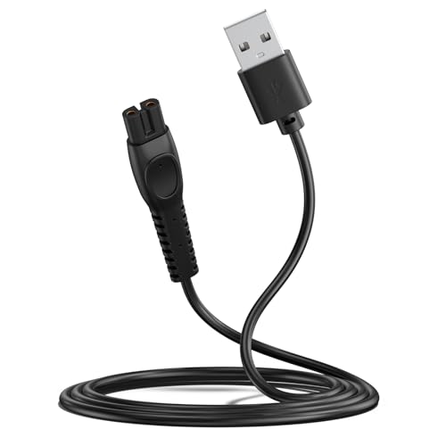 Oumida 5V Rasierer LadeKabel für Philip Norelco Rasierer 360 QP2724 QP2734 QP2824 QP2834 QP4530 QP4631 MG7910 MG7930 MG7950 MG5910 MG9510 MG9520 X3001 Shaver Charger Kabel (Schwarz) von Oumida