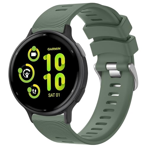 Oumida Armband für Garmin Vivoactive 5 / Vivoactive 3, Venu 2 Plus/Venu Sq/Sq 2 Music Armband Damen Herren, 20mm Silikon Armbänder, Sport Ersatz Uhrenarmband für Garmin Vivomove 3/ HR/Luxe/Style Oumida Armband für Garmin Vivoactive 5 / Vivoactive 3, Venu 2 Plus/Venu Sq/Sq 2 Music Armband Damen Herren, 20mm Silikon Armbänder, Sport Ersatz Uhrenarmband für Garmin Vivomove 3/ HR/Luxe/Style von Oumida