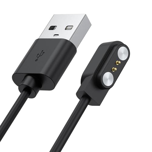 Oumida Ladegerät für Skg Letsfit Cubitt Yamay Willful Fitpolo Tozo Wyze Umidigi Blackview Ladekabel, 100Cm/3.3Ft Magnetisches USB Kabel für midigi Uwatch 3S 3 2 2S Urun Smartwatch Zubehör (Schwarz) von Oumida