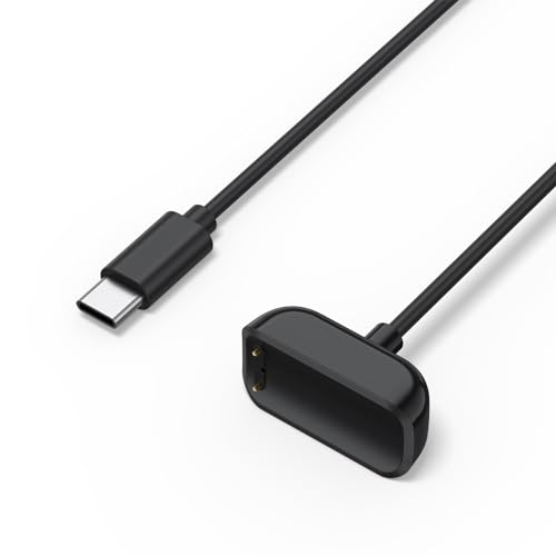 Oumida Ladekabel Kompatibel Mit Fitbit Charge 5/6 Und Luxe - USB C Ladestation Charger Cable Dock Kabel (Schwarz) von Oumida