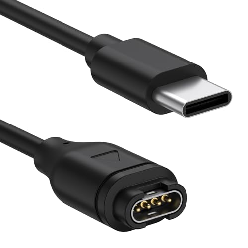 Oumida Ladekabel Kompatibel mit Garmin Venu/Venu 2 Plus/Venu Sq/Venu Sq 2 Music/Vivoactive 3 Ladegerät, USB-C Ladestation Charger Cable Dock Kabel Nur für Garmin Fenix 7/Fenix 6/Fenix 5 (100cm) von Oumida
