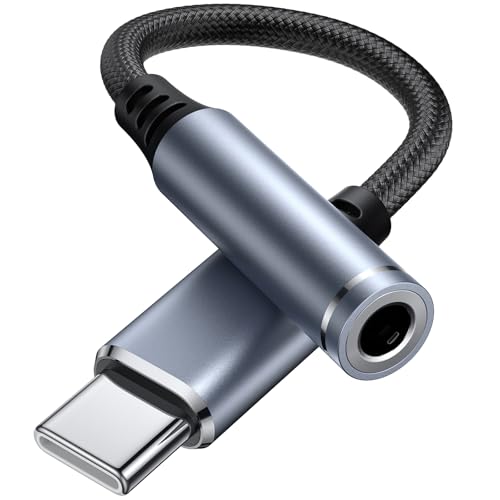Oumida USB C auf 3,5 mm Buchse, Kopfhörer-Adapter, Type C auf AUX-Audiokabel, kompatibel mit iPhone 16/15/Pro Max/15 Pro/15 Plus Galaxy S25 S24 S23 S22 Google Pixel 8/7 Pad (Schwarz) von Oumida