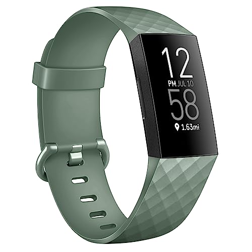 Oumida Verstellbarer Sport Ersatzarmband für Fitbit Charge 3/4, Klassisches Armband Kompatibel mit Fitbit (Kieferngrün, Small) von Oumida