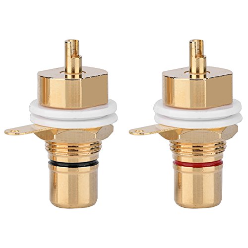 Gold-plated copper RCA socket audio jack RCA socket pack of 2 von Oumij