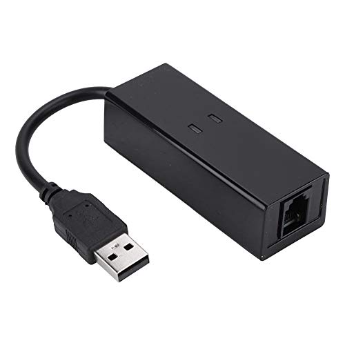 USB 56K Externes DFÜ-Sprachfax-Datenmodem Fit für Win7 Win8 Win10 XP unterstützt V.92-Protokolle und bietet eine Download-Geschwindigkeit von 56K, einen Upload von 48K-Daten und einen Faxmodus von Oumij