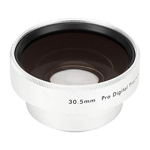 0,45X Kamera Vergrößerung Zusätzliches Objektiv - Weitwinkel Kameraobjektiv - Aluminiumlegierung + Optisches Glas - Für 30,5 Mm Kameraobjektive (Silber) von Oumij1