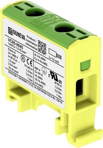 Ouneva Group VC05-0045 Verteilerblock Gelb-Grün 1St. Ouneva Group VC05-0045 Verteilerblock Gelb-Grün 1St. von Ouneva Group