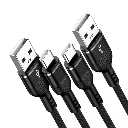 USB C Ladekabel, [2Stück 1.8m] Typ C Datenkabel USB C Handy Kabel für iPhone 16/15,Samsung Galaxy Z Flip 5 A15 A12 A14 A13 S25 S24 S23 S22 S21 S20 A34 A53 A54 A55,Pixel 8 8a 8pro 7a,Xiaomi,Smartphone von Ouorkee