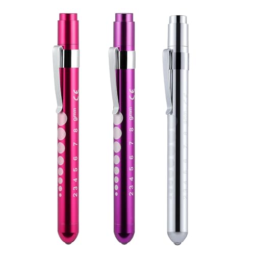 3 Stück Set Pupillenleuchte in Lila, Rosa, Silber, LED Taschenlampe Augenleuchte, Tragbare Lichtgriffel mit Taschenclip, Lineal, Pupillenmessgerät Pupillenleuchte Pflege Zubehör 3 Stück Set Pupillenleuchte in Lila, Rosa, Silber, LED Taschenlampe Augenleuchte, Tragbare Lichtgriffel mit Taschenclip, Lineal, Pupillenmessgerät Pupillenleuchte Pflege Zubehör von Oupdate