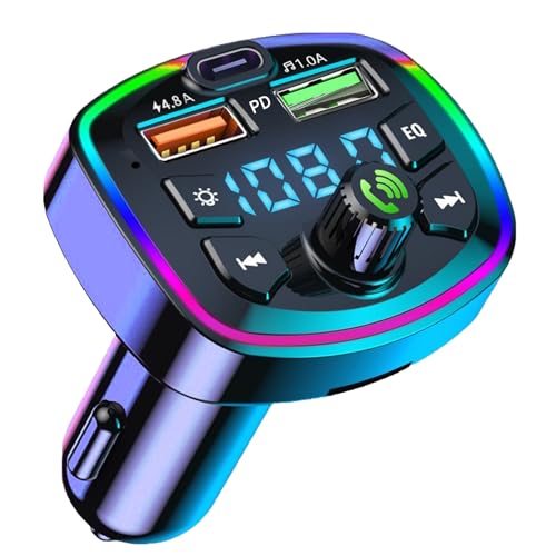 Bluetooth 5.0 FM Transmitter, Car Radio Zigarettenanzünder mit 2 USB C QC PD 20W Autoladegerät, KFZ Bluetooth Adapter Unterstützung Freisprechanruf, TF Karte, U Disk, Umgebungslicht, EQ Funktion Bluetooth 5.0 FM Transmitter, Car Radio Zigarettenanzünder mit 2 USB C QC PD 20W Autoladegerät, KFZ Bluetooth Adapter Unterstützung Freisprechanruf, TF Karte, U Disk, Umgebungslicht, EQ Funktion von Oupdate