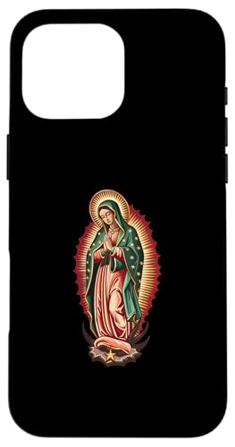 Unsere Liebe Frau von Guadalupe hält eine Bibel Hülle für iPhone 16 Pro Max von Our Lady Of Guadalupe Catholic Religious Designs