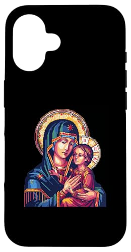 Pixelkunst Unserer Lieben Frau von Perpetual Help Hülle für iPhone 16 Pixelkunst Unserer Lieben Frau von Perpetual Help Hülle für iPhone 16 von Our Lady Of Perpetual Help Catholic Religious