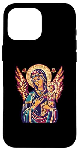 Unsere Liebe Frau von Perpetual Help 80er Retro Hülle für iPhone 16 Pro Max Unsere Liebe Frau von Perpetual Help 80er Retro Hülle für iPhone 16 Pro Max von Our Lady Of Perpetual Help Catholic Religious