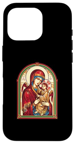 Unsere Liebe Frau von Perpetual Help 80er Retro Hülle für iPhone 16 Pro Unsere Liebe Frau von Perpetual Help 80er Retro Hülle für iPhone 16 Pro von Our Lady Of Perpetual Help Catholic Religious