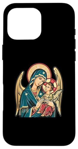Unsere Liebe Frau von Perpetual Help 90er Retro Hülle für iPhone 16 Pro Max Unsere Liebe Frau von Perpetual Help 90er Retro Hülle für iPhone 16 Pro Max von Our Lady Of Perpetual Help Catholic Religious