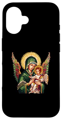Unsere Liebe Frau von der Immerwährenden Hilfe 8 Bit Hülle für iPhone 16 von Our Lady Of Perpetual Help Catholic Religious