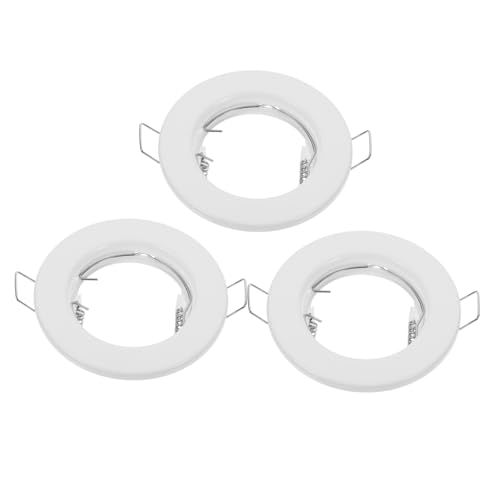 Outanaya 3 Stück Lichthalter Spotlicht Rahmen Stilvolle Deckenleuchte Spotlicht Gehäuse deckenbeleuchtung deckenmontage Strahler eingelassener Lichtzierring Spotlight-Lichtrahmen Eisen Weiß Outanaya 3 Stück Lichthalter Spotlicht Rahmen Stilvolle Deckenleuchte Spotlicht Gehäuse deckenbeleuchtung deckenmontage Strahler eingelassener Lichtzierring Spotlight-Lichtrahmen Eisen Weiß von Outanaya