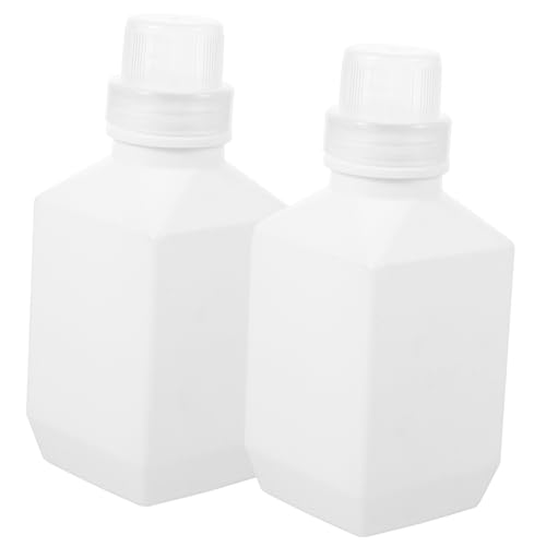 Outanaya Waschmittelbehälter 2 Stück Waschküchenbehälter Wäschehalter Wäscheeimer Behälter Unterflasche Waschseifenbehälter Flüssigkeitsunterflasche Plastikdose Weiß Oder Weiß Flüssig von Outanaya