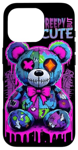 Gruseliger aber niedlicher Patchwork-Teddybär Emo Gothic Horror Hülle für iPhone 16 Pro Gruseliger aber niedlicher Patchwork-Teddybär Emo Gothic Horror Hülle für iPhone 16 Pro von Outcast Ape