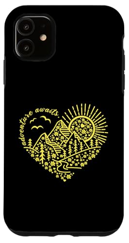 Abenteuer erwartet Outdoor Natur Wanderung Berg Reise Herz Hülle für iPhone 11 Abenteuer erwartet Outdoor Natur Wanderung Berg Reise Herz Hülle für iPhone 11 von Outdoor Nature Hike Mountain Travel Wildlife Heart