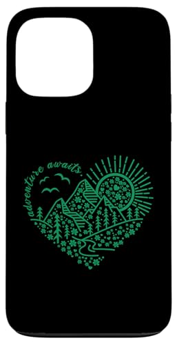 Abenteuer erwartet Outdoor Natur Wanderung Berg Reise Herz Hülle für iPhone 13 Pro Max Abenteuer erwartet Outdoor Natur Wanderung Berg Reise Herz Hülle für iPhone 13 Pro Max von Outdoor Nature Hike Mountain Travel Wildlife Heart