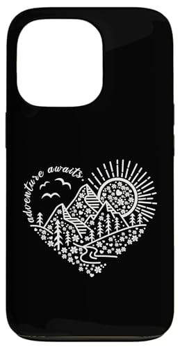 Abenteuer erwartet Outdoor Natur Wanderung Berg Reise Herz Hülle für iPhone 13 Pro Abenteuer erwartet Outdoor Natur Wanderung Berg Reise Herz Hülle für iPhone 13 Pro von Outdoor Nature Hike Mountain Travel Wildlife Heart