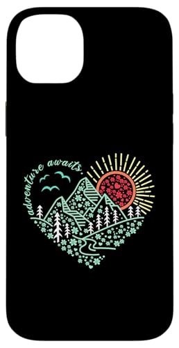 Abenteuer erwartet Outdoor Natur Wanderung Berg Reise Herz Hülle für iPhone 14 Plus Abenteuer erwartet Outdoor Natur Wanderung Berg Reise Herz Hülle für iPhone 14 Plus von Outdoor Nature Hike Mountain Travel Wildlife Heart