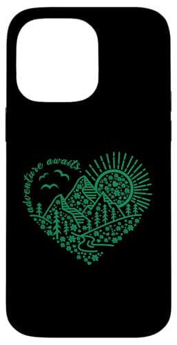 Abenteuer erwartet Outdoor Natur Wanderung Berg Reise Herz Hülle für iPhone 14 Pro Max Abenteuer erwartet Outdoor Natur Wanderung Berg Reise Herz Hülle für iPhone 14 Pro Max von Outdoor Nature Hike Mountain Travel Wildlife Heart