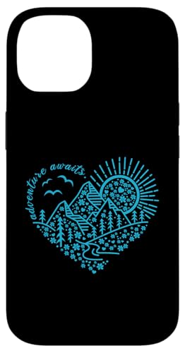 Abenteuer erwartet Outdoor Natur Wanderung Berg Reise Herz Hülle für iPhone 14 Abenteuer erwartet Outdoor Natur Wanderung Berg Reise Herz Hülle für iPhone 14 von Outdoor Nature Hike Mountain Travel Wildlife Heart