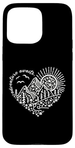 Abenteuer erwartet Outdoor Natur Wanderung Berg Reise Herz Hülle für iPhone 15 Pro Max Abenteuer erwartet Outdoor Natur Wanderung Berg Reise Herz Hülle für iPhone 15 Pro Max von Outdoor Nature Hike Mountain Travel Wildlife Heart
