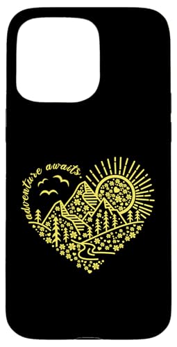 Abenteuer erwartet Outdoor Natur Wanderung Berg Reise Herz Hülle für iPhone 15 Pro Max Abenteuer erwartet Outdoor Natur Wanderung Berg Reise Herz Hülle für iPhone 15 Pro Max von Outdoor Nature Hike Mountain Travel Wildlife Heart