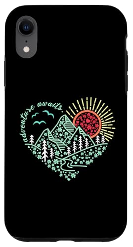 Abenteuer erwartet Outdoor Natur Wanderung Berg Reise Herz Hülle für iPhone XR Abenteuer erwartet Outdoor Natur Wanderung Berg Reise Herz Hülle für iPhone XR von Outdoor Nature Hike Mountain Travel Wildlife Heart