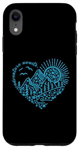 Abenteuer erwartet Outdoor Natur Wanderung Berg Reise Herz Hülle für iPhone XR Abenteuer erwartet Outdoor Natur Wanderung Berg Reise Herz Hülle für iPhone XR von Outdoor Nature Hike Mountain Travel Wildlife Heart