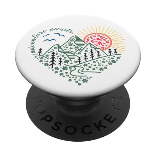 Abenteuer erwartet Outdoor Natur Wanderung Berg Reise Herz PopSockets Klebender PopGrip Abenteuer erwartet Outdoor Natur Wanderung Berg Reise Herz PopSockets Klebender PopGrip von Outdoor Nature Hike Mountain Travel Wildlife Heart