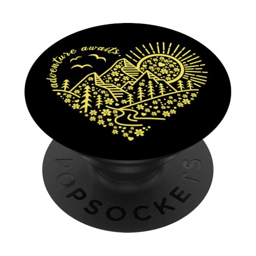 Abenteuer erwartet Outdoor Natur Wanderung Berg Reise Herz PopSockets Klebender PopGrip Abenteuer erwartet Outdoor Natur Wanderung Berg Reise Herz PopSockets Klebender PopGrip von Outdoor Nature Hike Mountain Travel Wildlife Heart