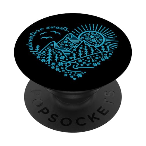 Abenteuer erwartet Outdoor Natur Wanderung Berg Reise Herz PopSockets Klebender PopGrip Abenteuer erwartet Outdoor Natur Wanderung Berg Reise Herz PopSockets Klebender PopGrip von Outdoor Nature Hike Mountain Travel Wildlife Heart
